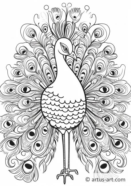 Peacock Coloring Page For Kids